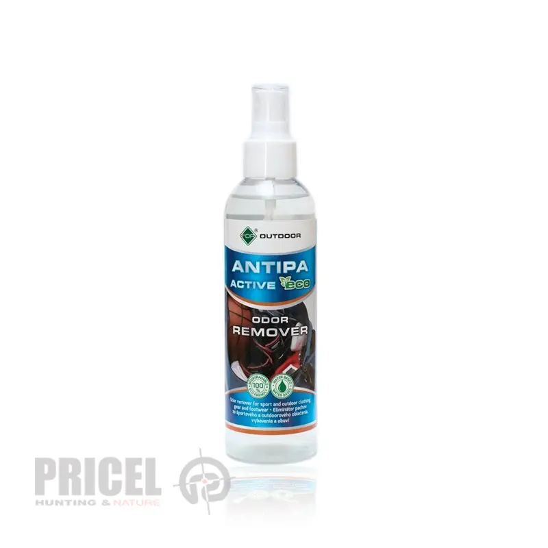 Спрей за премахване на миризми от ловни и спортни дрехи екипировка и обувки Antipa Active Eco 200ml